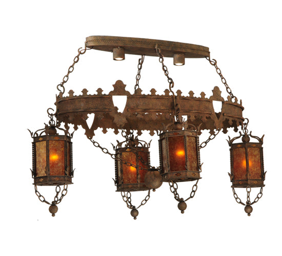 58"L Valhalla 4 Lt Oblong Chandelier