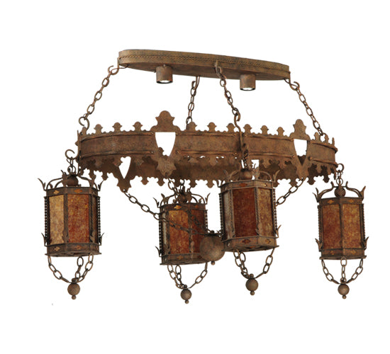 58"L Valhalla 4 Lt Oblong Chandelier