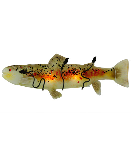 29.5"W Metro Fusion Brown Trout Glass Wall Sconce