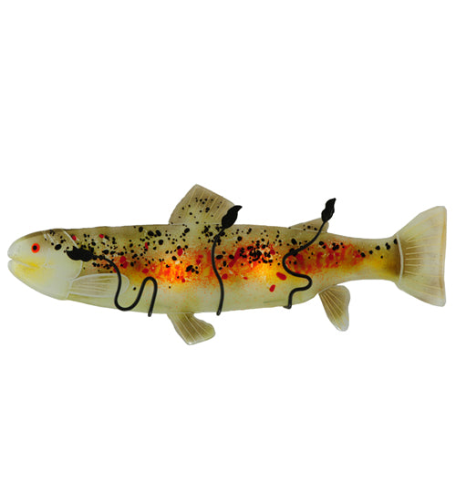 29.5"W Metro Fusion Brown Trout Glass Wall Sconce