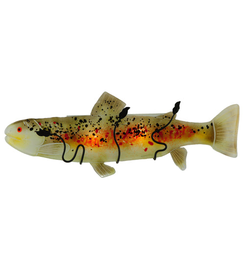 29.5"W Metro Fusion Brown Trout Glass Wall Sconce