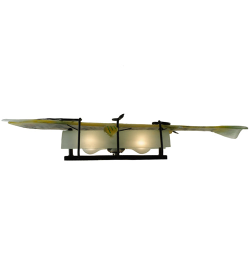 29.5"W Metro Fusion Brown Trout Glass Wall Sconce