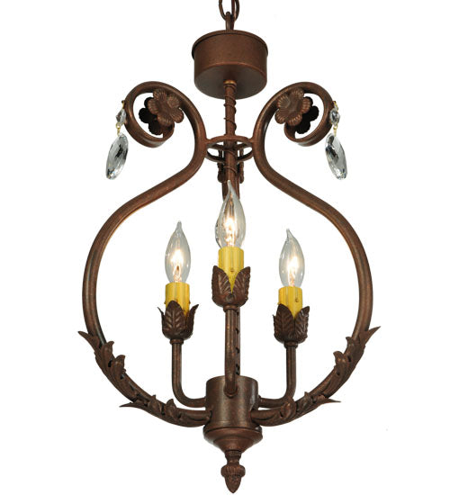 12"W Antonia 3 Lt Chandelier