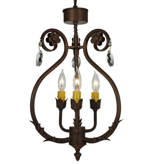 12"W Antonia 3 Lt Chandelier