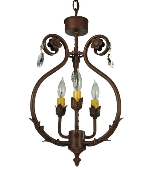 12"W Antonia 3 Lt Chandelier