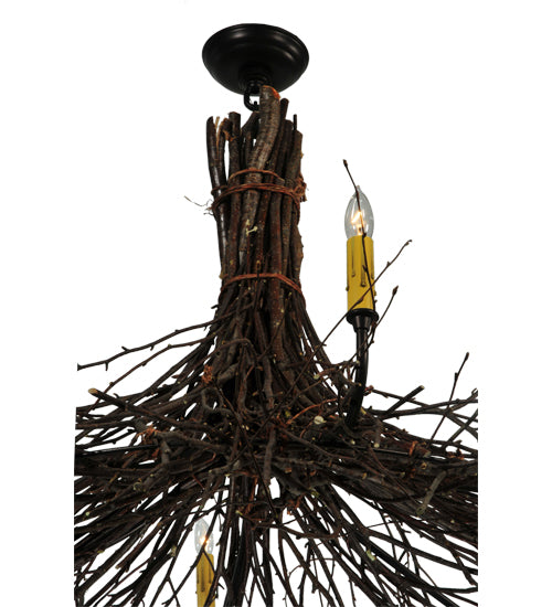 48" Wide Twigs 6 Light Chandelier