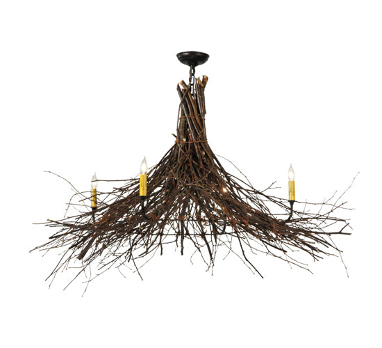 48" Wide Twigs 4 Lt Chandelier