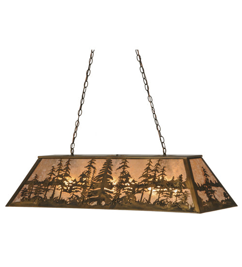 48" Long Tall Pines Oblong Pendant