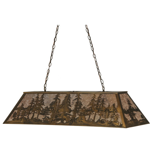 48" Long Tall Pines Oblong Pendant