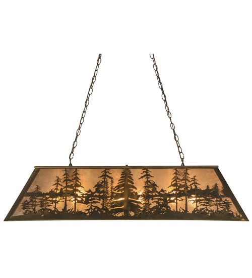 48" Long Tall Pines Oblong Pendant