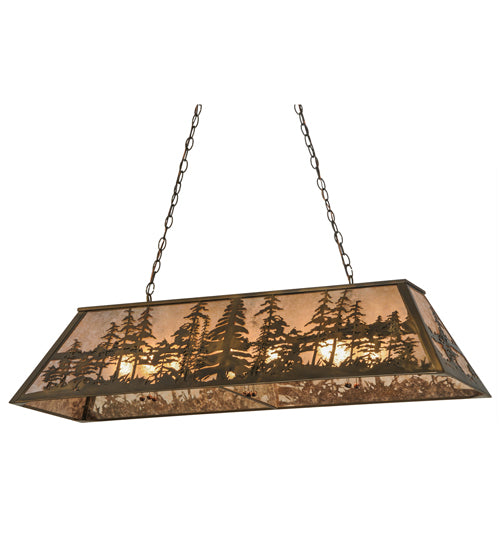 48" Long Tall Pines Oblong Pendant