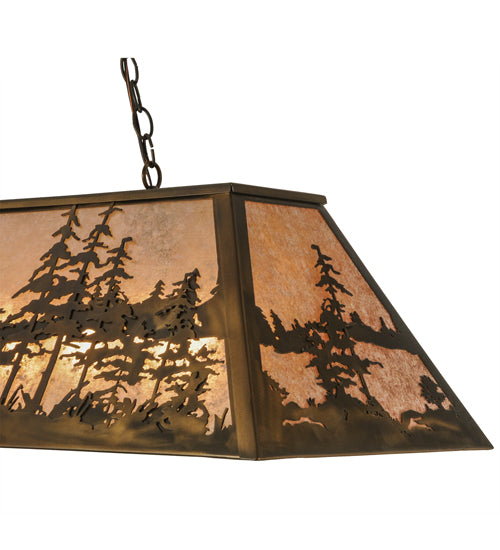 48" Long Tall Pines Oblong Pendant