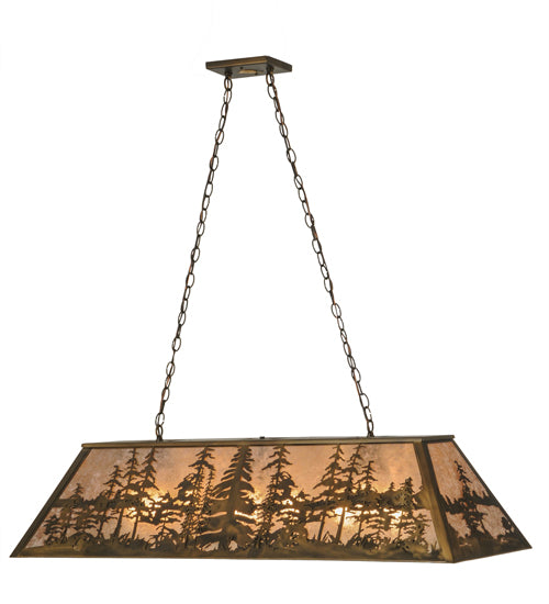 48" Long Tall Pines Oblong Pendant