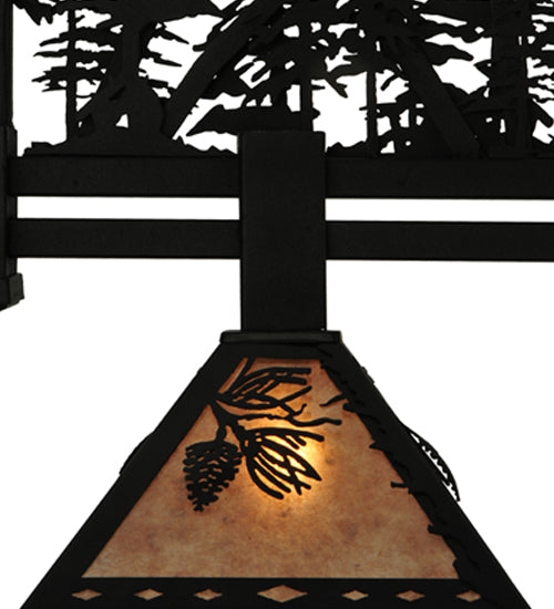 60" Long Tall Pines 4 Light Island Pendant