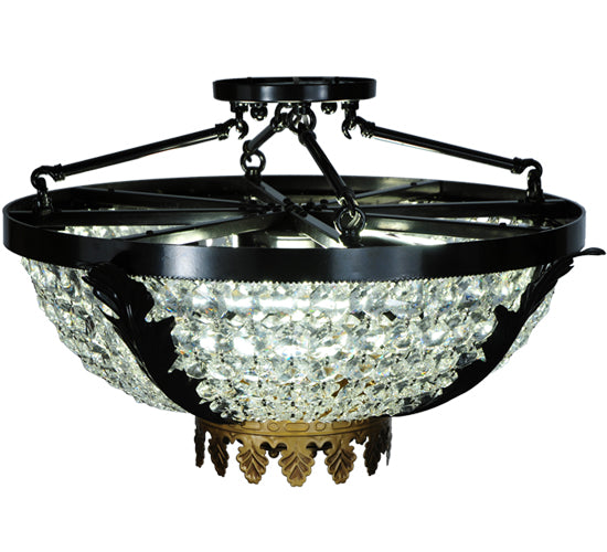 20" Wide Chrisanne Crystal Flushmount