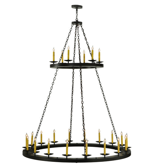 60" Wide Loxley 24 Lt Two Tier Chandelier