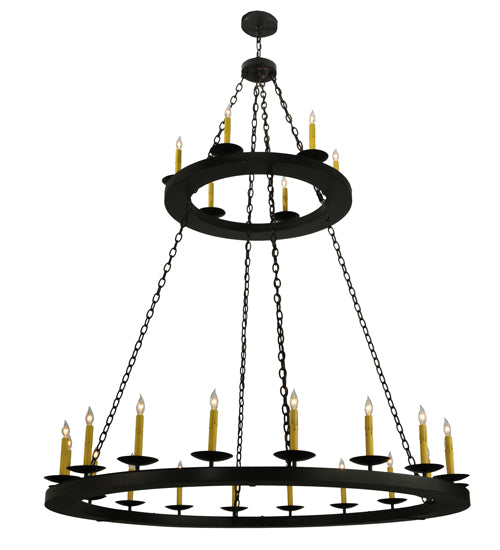 60" Wide Loxley 24 Lt Two Tier Chandelier