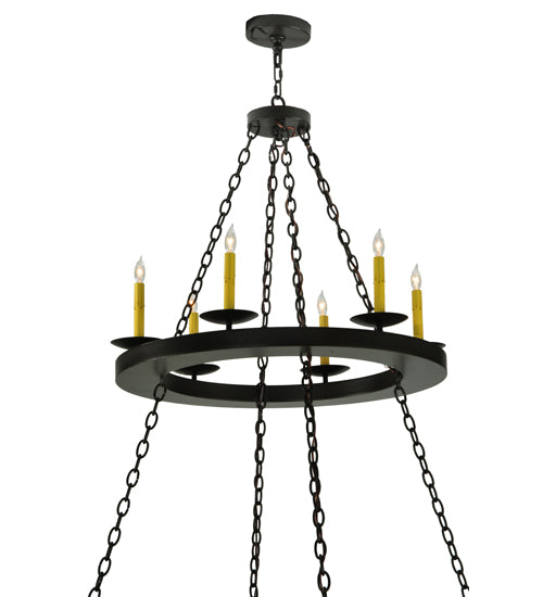 60" Wide Loxley 24 Lt Two Tier Chandelier