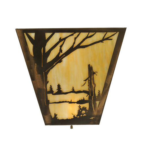 13"W Quiet Pond Left Wall Sconce