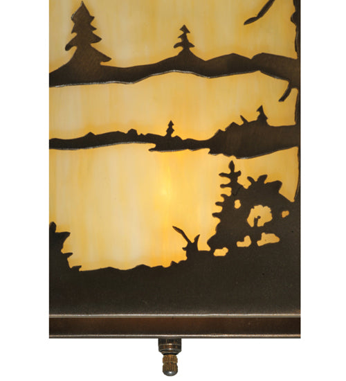 13"W Quiet Pond Left Wall Sconce