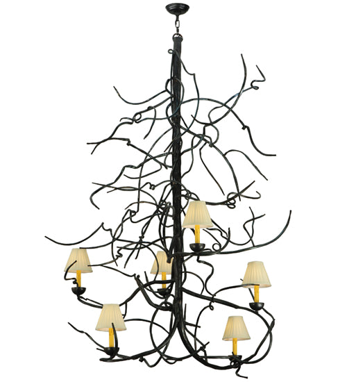 50"W Winter Solstice Empire 6 Lt Chandelier