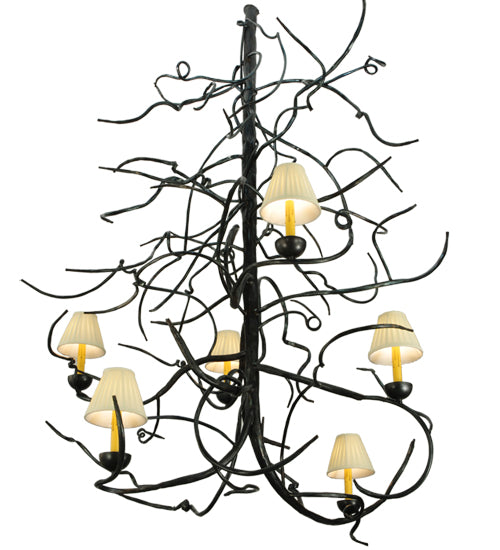 50"W Winter Solstice Empire 6 Lt Chandelier