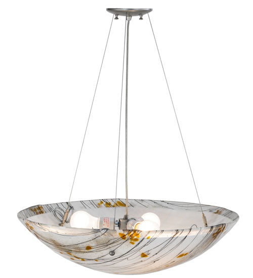 24" Wide Metro Fusion Ramoscelli Glass Inverted Pendant