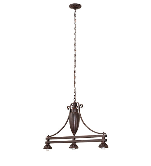 37" Long Ilona 3 Light Island Pendant Hardware