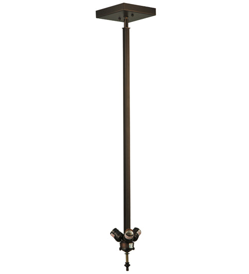 8.5"W Mahogany Bronze 3 Lt Inverted Pendant Hardware