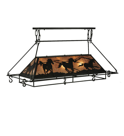 48" Long Running Horses Pot Rack