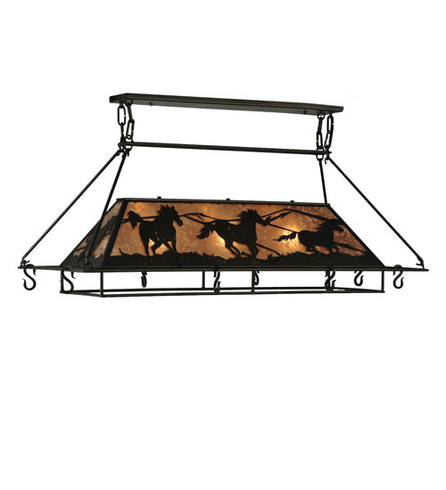 48" Long Running Horses Pot Rack