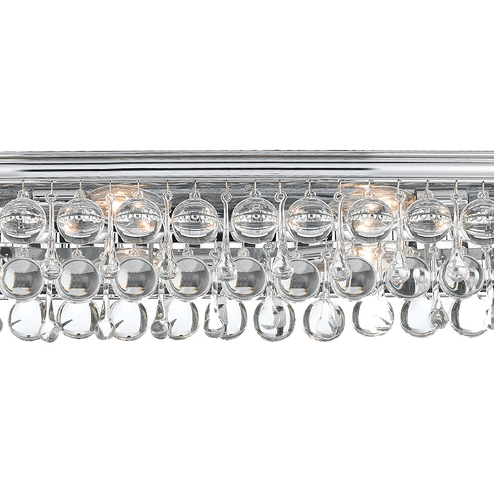 Crystorama Calypso 8 Light Crystal Teardrop Polished Chrome Bathroom Vanity