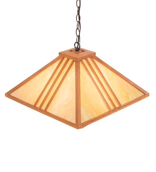 18" Square Forestwood Pendant