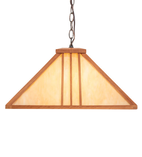 18" Square Forestwood Pendant