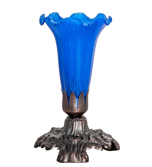 7" High Blue Tiffany Pond Lily Victorian Mini Lamp