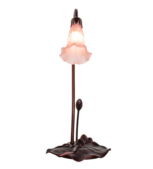 16" High Pink Pond Lily Accent Lamp