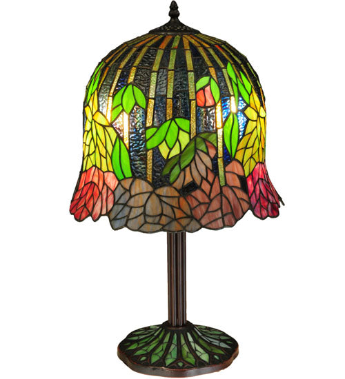 23"H Tiffany Honey Locust Base Table Lamp