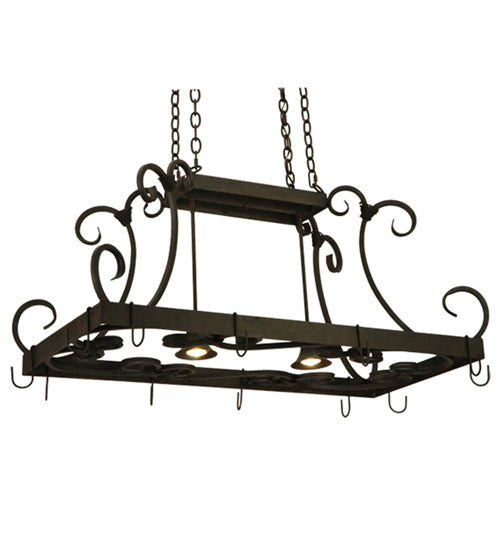 43" Long Caiden 2 Light Pot Rack