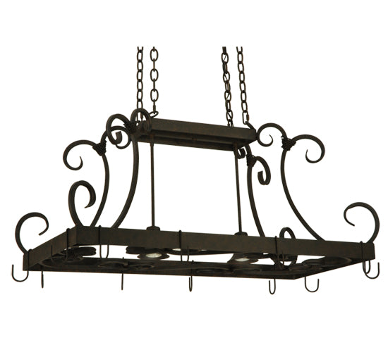 43" Long Caiden 2 Light Pot Rack