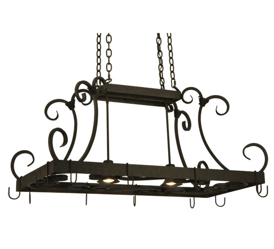 43" Long Caiden 2 Light Pot Rack