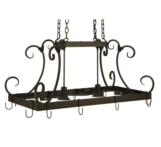 43" Long Caiden 2 Light Pot Rack