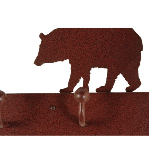 36"L Bear On The Loose 6 Hooks Coat Rack