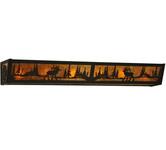 36" Wide Elk At Lake Vanity Light