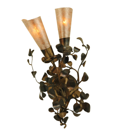 10"W Vinca Vine 2 Lt Wall Sconce