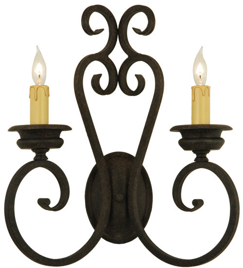 17" Wide Fernando 2 Light Wall Sconce