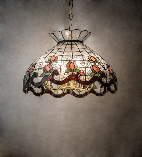 20" Wide Roseborder Pendant