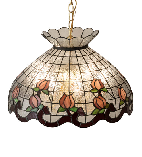 20" Wide Roseborder Pendant