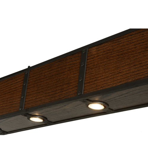 96"L Giradeau Wood Beam Oblong Pendant