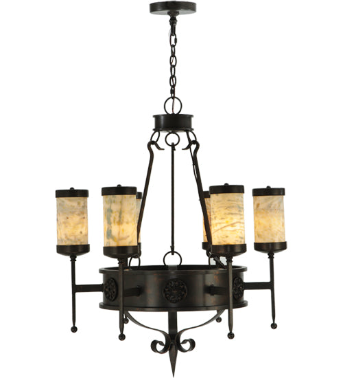 30" Wide Lorenzo 6 Light Chandelier