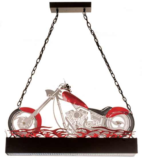 38"L Motorcycle Oblong Pendant